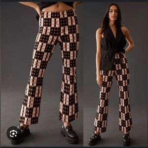 Anthropologie NWT The Margot Kick-Flare Cropped Trousers by Maeve size XS.